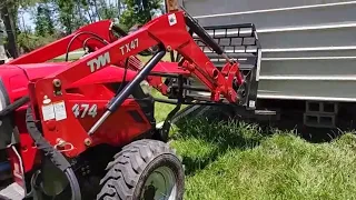 Lifting A Blown Over Portable Building With TYM T474 And Palletforks To Reblock It! Can A TYM Do It?