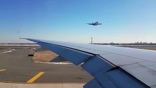 EVA Air Boeing 777-300ER Full Pushback, Startup, and Takeoff from JFK