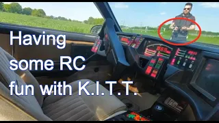 Having some fun with the remote controlled KITT knight rider replica