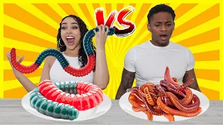 REAL FOOD VS GUMMY FOOD CHALLENGE