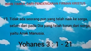 Syarat yang harus dipenuhi untuk bisa masuk Sorga (Yohanes 3:1-21)