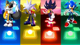 Tails Exe 🆚 Silver Sonic 🆚 Dark Sonic Exe 🆚 Sonic    Tiles Hop EDM Rush