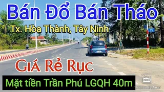 Bán Đổ Bán Tháo Giá Rẻ Rục - Đất đẹp gốc 2 mặt tiền đường đại lộ Trần Phú, Tx Hoà Thành, Tây Ninh