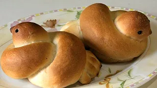 Булочки жаворонки из постного дрожжевого теста/Lenten buns Larks