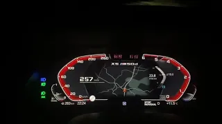 2020 BMW X5 M50d G05 | 0-250 km/h Acceleration on German Autobahn BAB (No Speed Limit)