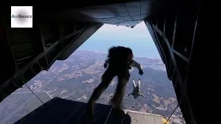 U.S. Marine Corps Force Reconnaissance Free-Fall Jump. CH-53E Super Stallion.