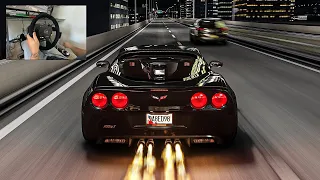 10,000HP 2JZ Swapped Corvette ZR1 - Assetto Corsa | Thrustmaster Wheel Gameplay