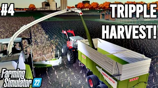 Forage and Combine in Action! | Farming Simulator 22 | Survival | Elmcreek | Part 4