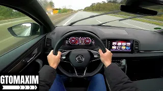 2021 Skoda Karoq Sportline [ 190HP ] - POV test drive on German Autobahn (NO speed limit)