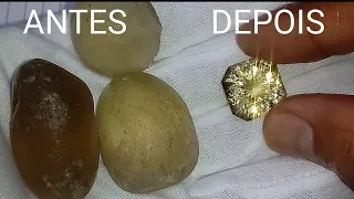 LAPIDANDO UMA PEDRA COR DE OURO QUE ACHEI