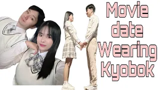 MOVIE DATE WEARING KOREAN SCHOOL UNIFORM (코필커플 KorPhil Couple) KOREAN FILIPINA COUPLE 국제 커플