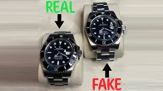 REAL VS. FAKE ROLEX SUBMARINER DATE 126610LN 41MM WRISTWATCH COMPARISON