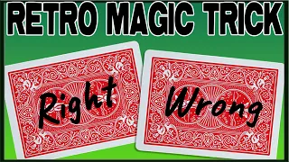 RETRO Card Trick - Right or Wrong | Learn Classic Card magic