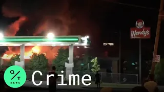 Fires Burn at Wendy's Restaurant Where Police Shot and Killed Rayshard Brooks