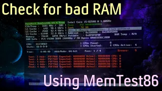 How to check for bad memory (RAM) & replacing laptop RAM