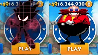 Sonic Dash - Dark Shadow VS Metal Omega _ Movie Sonic vs All Bosses Zazz Eggman