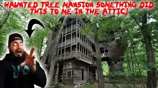 HAUNTED TREE MANSION! *GHOST ACTIVITY IN THE ATTIC CAUGHT ON CAMERA* | MOE SARGI