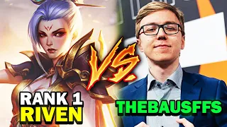 Rank 1 Riven plays against TheBausffs