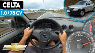 TESTE ACELERANDO CELTA VHC-E 1.0 | É BOM? ANDA BEM? VALE A PENA? AVALIAÇÃO NA ESTRADA