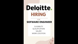 Deloitte is Hiring | Any Commerce Graduates | Jobs 2021 #shorts