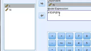 Nonlinear regression (SPSS)