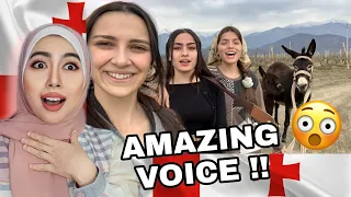 Indonesian Reaction Trio Mandili - Kakhuri | Georgia Folk Song 🇬🇪 No Need Autotune