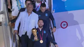 Messi and Argentina return home after World Cup victory｜Qatar 2022｜Buenos Aires｜Ezeiza Airport