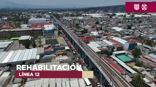 AVANZA LA REHABILITACIÓN DEL TRAMO ELEVADO METÁLICO DE LA LÍNEA 12 DEL METRO DE LA CIUDAD DE MÉXICO.