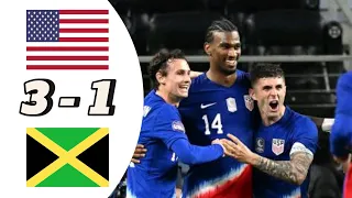 USA vs Jamaica 3-1 Highlights & All Goals 2024 CONCACAF Nations League Semi Final #usa #jamaica