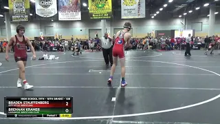 High School (9th - 10th Grade) 138 Braden Stauffenberg Izzy Style Wrestling Vs Brennan Kramer Cama