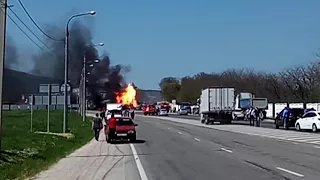 Пожар на АЗС в Новороссийске