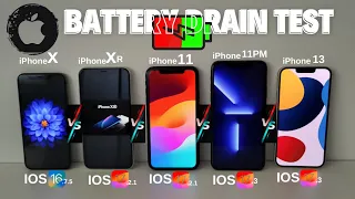 Used iPhone 13 ∼ 11Pro Max ∼ 11 ∼ Xr ∼ X Battery Drain Test 2024 (accurate test)