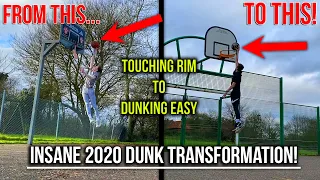 INSANE 2020 Dunk Progress (Touching The Rim To Dunking EASY!) *White Teenager Dunk Journey*