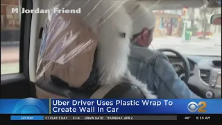 Uber Driver Uses Plastic Wrap To Create Wall