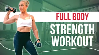 30 MIN FULL BODY DUMBBELL STRENGTH WORKOUT | No Jumping