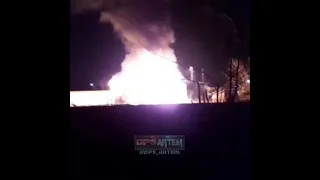 Ночной пожар в Приморье сняли на видео