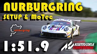 NURBURGRING HOTLAP| 1:51.9 | Setup & MoTec | Assetto Corsa Competizione