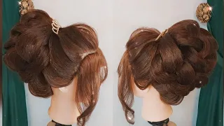 خطوات تسريحة عروس رفع كتير حلوة وسهلة خطوة بخطوة 😍😍 Advanced bridal hairstyles step by step