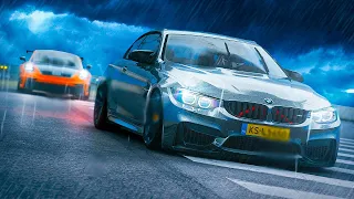 ШАШКИ С РУЛЕМ НА BMW M4 ПРОТИВ PORSCHE и FERRARI - Assetto Corsa