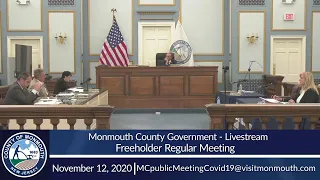 Monmouth County Freeholder Regular Meeting: Nov. 12, 2020