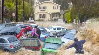 Emergency Evacuation in California! Flash Flooding hit Santa Barbara Atmospheric River