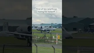 Warthog taxing for take off from Prestwick airport. #aviation