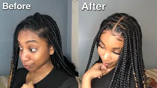 How to REFRESH/RETOUCH KNOTLESS BRAIDS | No Take Down QUICK & EASY
