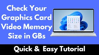 How to Check Your Graphics Card Video Memory in GB Size on Windows 11