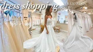 WEDDING DRESS SHOP WITH ME | I SAID “YES”👰🏼‍♀️💍✨