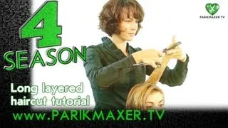 Стрижка длинных волос слоями Long layered haircut tutorial. parikmaxer tv парикмахер тв