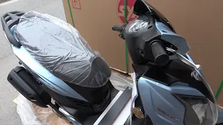 unboxing SYM Symphony 125cc new color (sea blue)