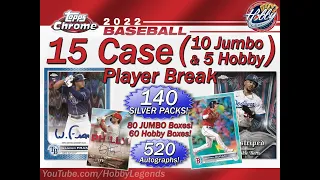 CASE #1 of 15 - 2022 TOPPS CHROME 15 CASE + 140 SILVER PACK Player Break eBay 10/17/22