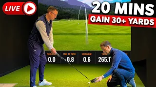 Golfer FIXES SLICE & gains 30 yards in LIVE GOLF LESSON