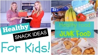 Easy & Healthy Snack Ideas for Kids! Which is Cheaper?? Junk Food vs. Healthy Food